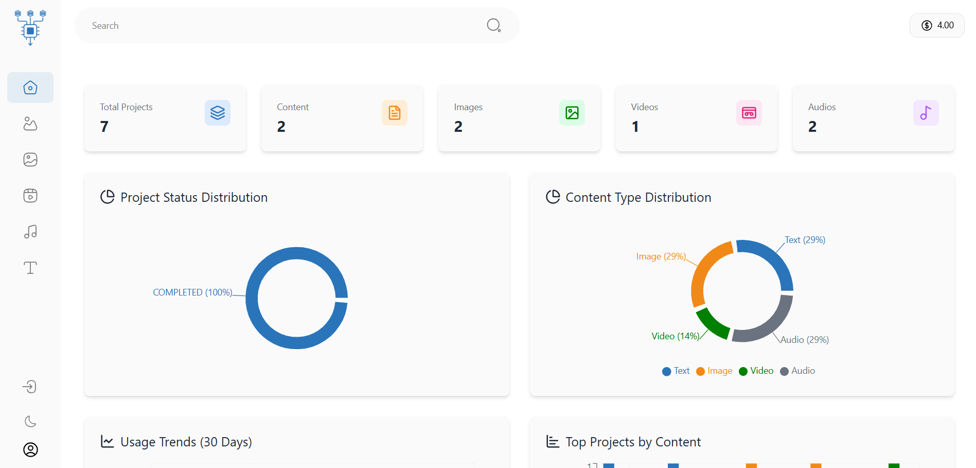 Dashboard screenshot